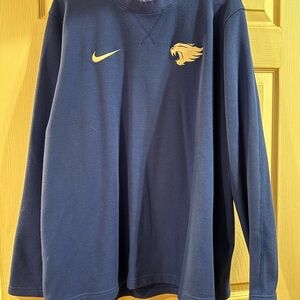Nike Royal Blue Crew Neck Shirt Henley